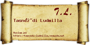 Tasnádi Ludmilla névjegykártya